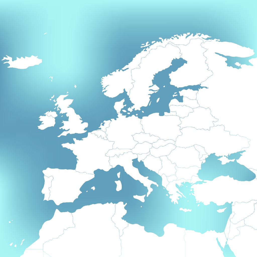 Landkarte der Präsenz in Europa